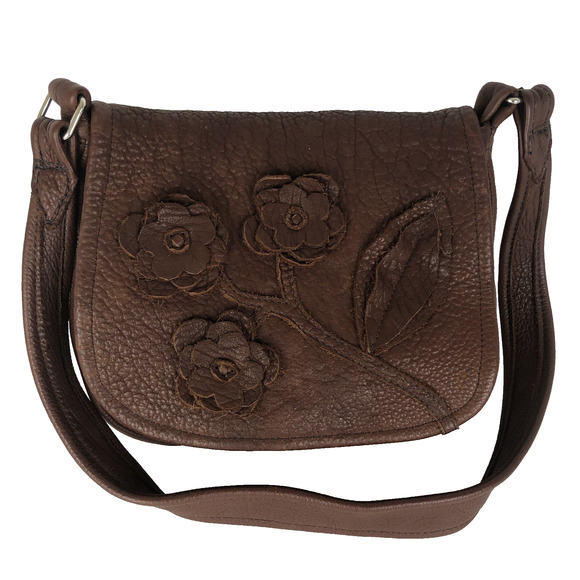 Chicory Studios Handbags - HAND MADE Leather Bag Brown Lined SOFT Crafted Flower Colorado USA EUC NICE